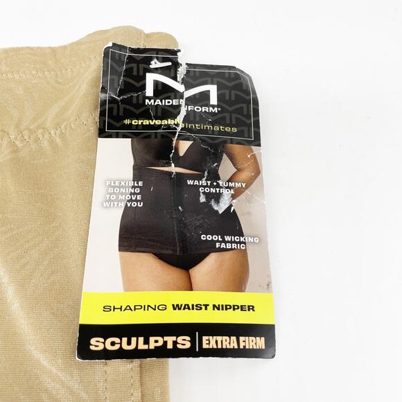 Maidenform Women's Ultra Firm Control Waist Cincher Body Beige Size Medium - Picture 4 of 6